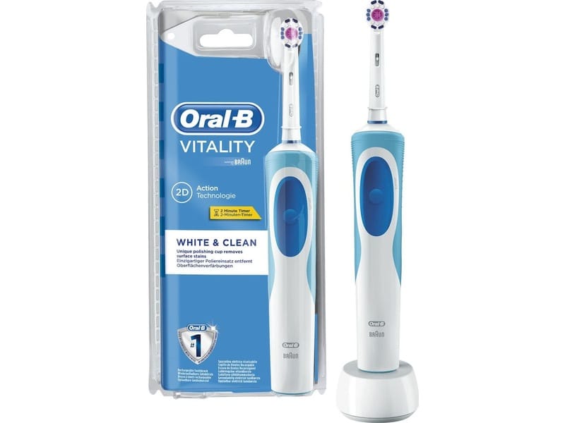 Oral-B Vitality White & Clean Blauw, Wit